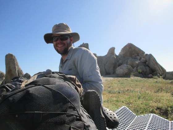 Lingo hanging out in front of Eagle Rock